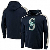 Men's Seattle Mariners Fanatics Branded Iconic Fleece Pullover Hoodie Navy & Gray,baseball caps,new era cap wholesale,wholesale hats